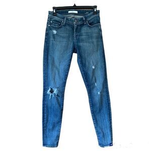 Fidelity Denim Mila Mid-Rise Ankle‎ Skinny Jeans Blue Size 26
